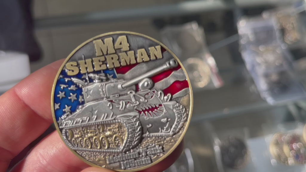 M4 Sherman 105mm Medium Tanks of The Korean War Collectible Challenge Coins