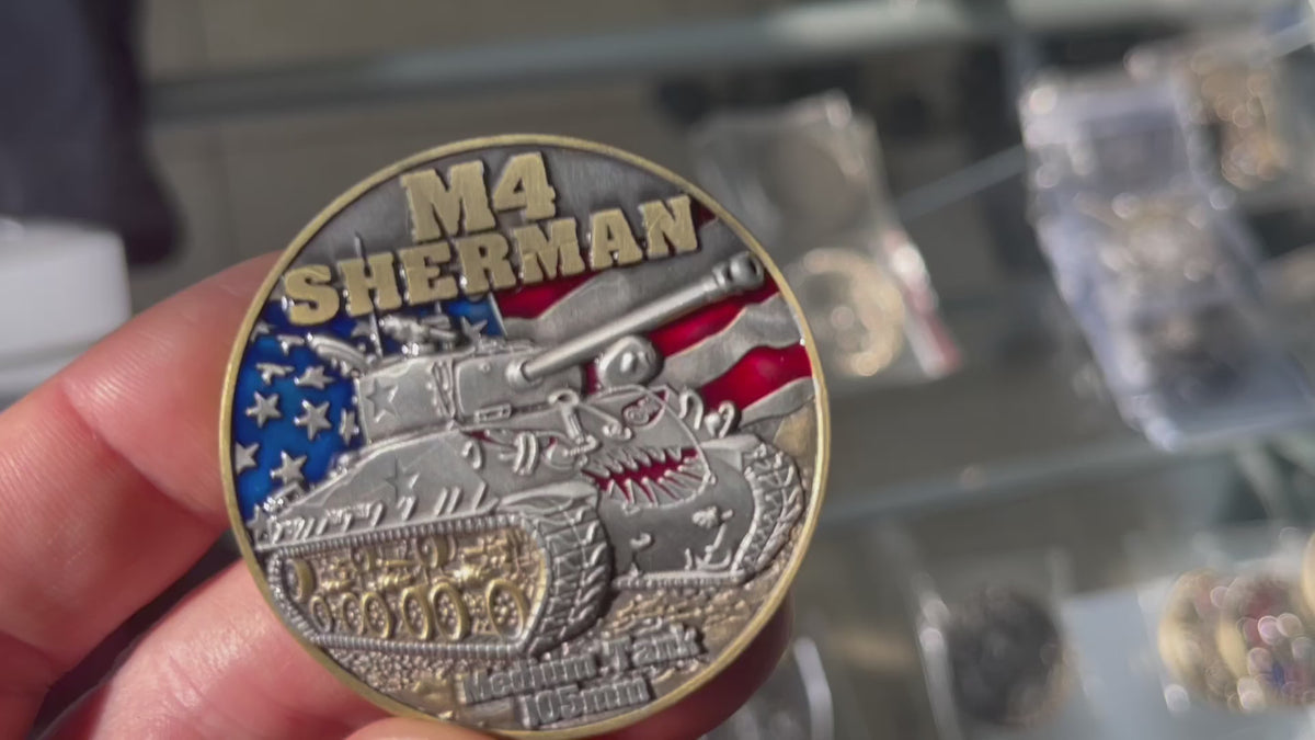 M4 Sherman 105mm Medium Tanks of The Korean War Collectible Challenge Coins