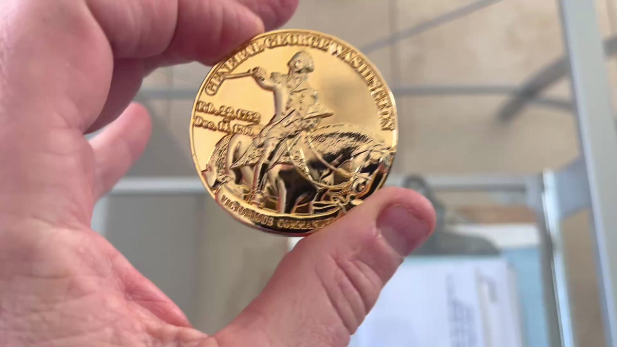 Siege Of Yorktown Battles of the American Revolution 24k Gold Clad Collectible Coin