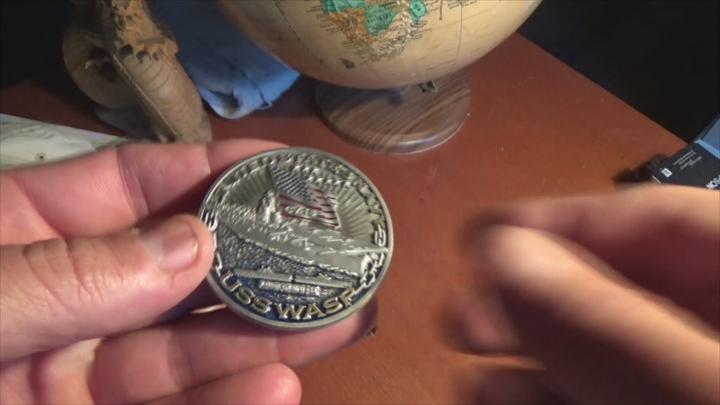 USS Wasp CV-18 Aircraft Carrier Warships of World War 2 Collectible Challenge Coin