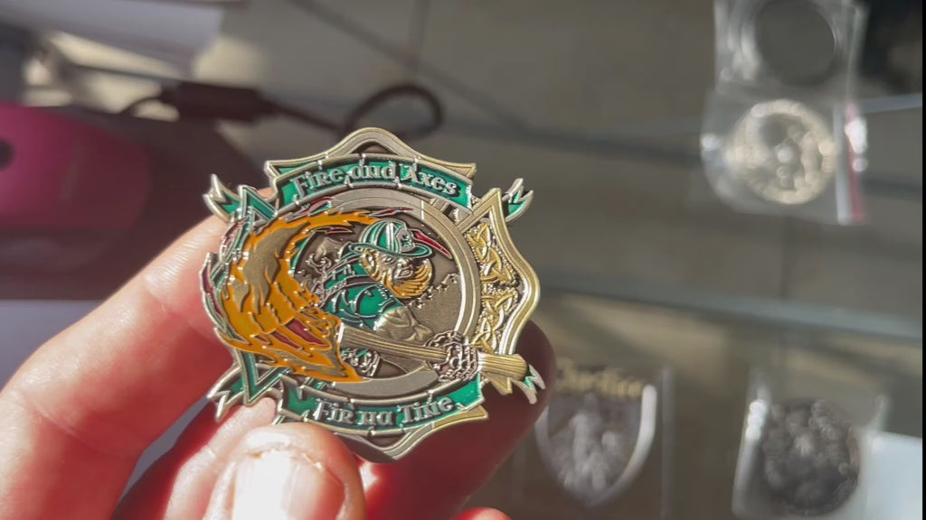 Fir Na Tine Men Of Fire Celtic Irish Firefighter Collectible Challenge Coin